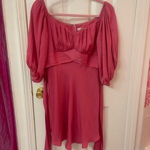 Elegant Pink Off-Shoulder Dress